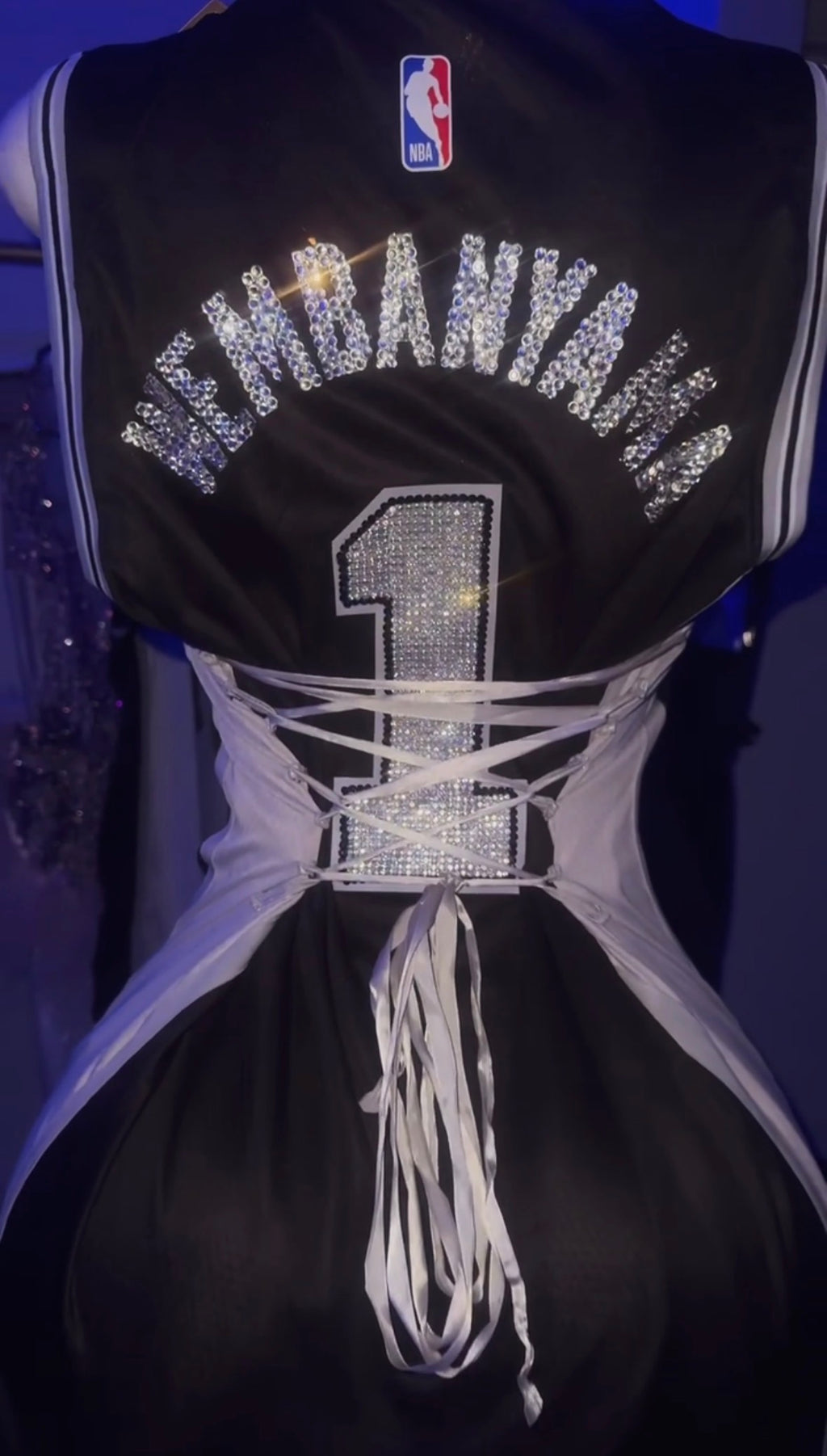 Crystal Fringe Corset Jersey Dress — Limited Edition