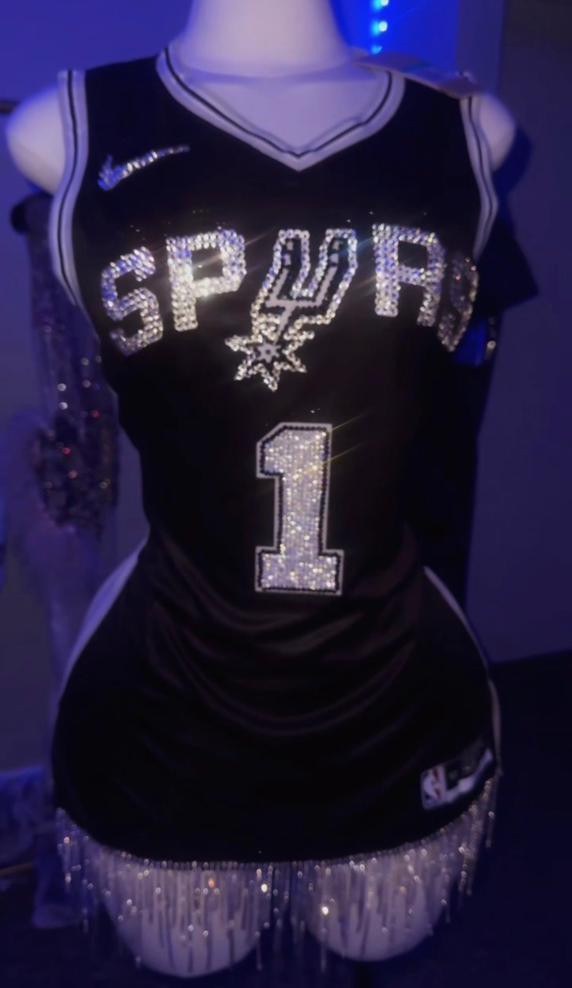 Crystal Fringe Corset Jersey Dress — Limited Edition