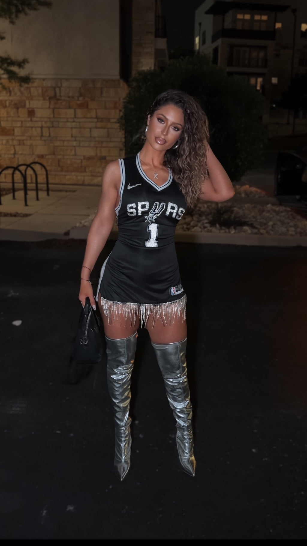 Crystal Fringe Corset Jersey Dress — Limited Edition