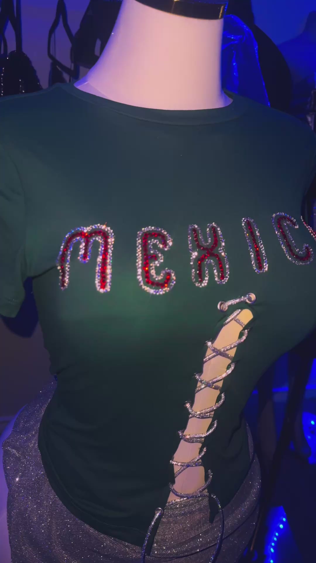 World Collection Lace-Up Top